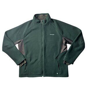 Columbia Omni-Heat Full Zip Fleece Jacket Hunter Green Women's Size XL
